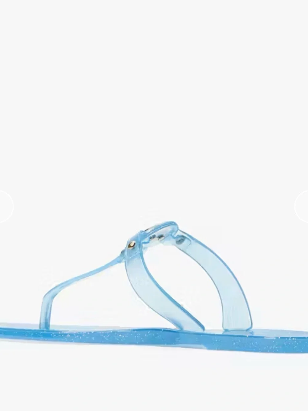 kate spade Kendall jelly t-strap  Light Blue Sandals with Heart Charm NWT size 8